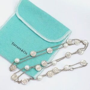 Tiffany & Co. Authentic Vintage Rose Pearl Long Necklace